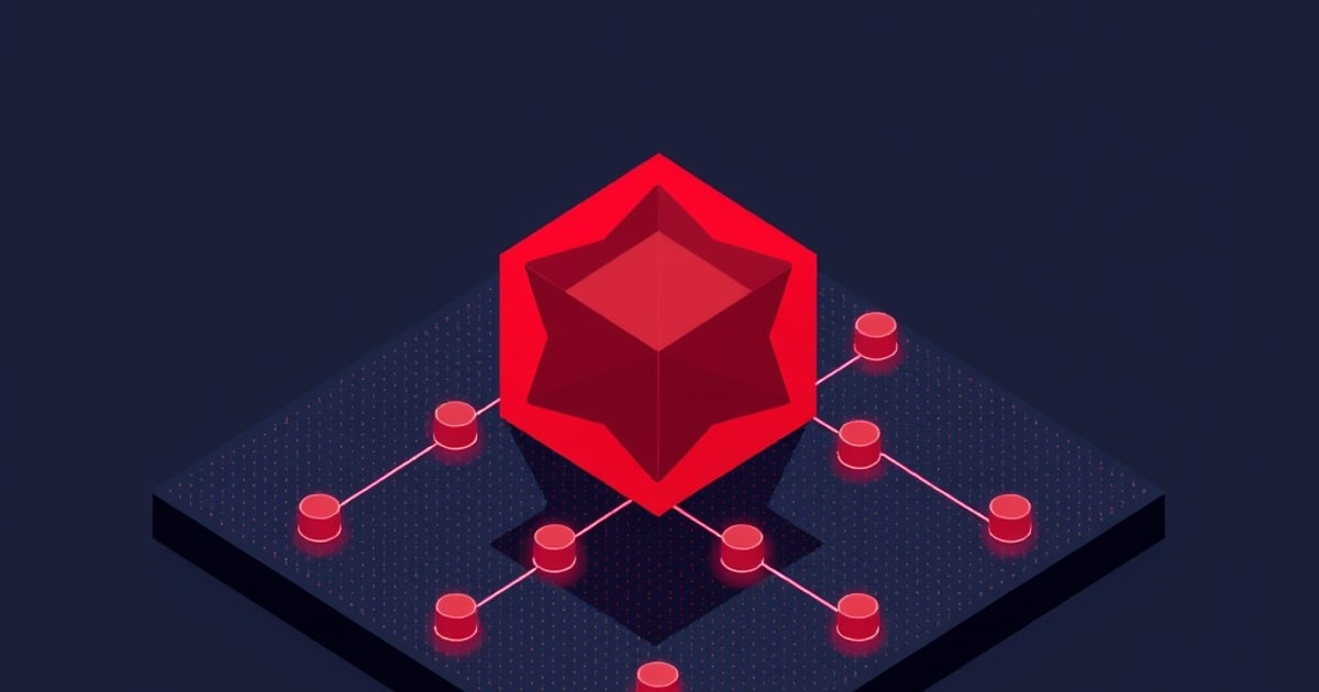 Isometric vector illustration showing AI evaluation tools and data flow for LLM analysis and guardrails implementation